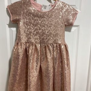 H&M Champagne Pink Sequence Dress (size 10) [NWT]